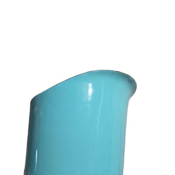 Vintage Dansk Denmark Kobenstyle Enamelware Enamel Blue Pitcher 10" size - Picture 4 of 7